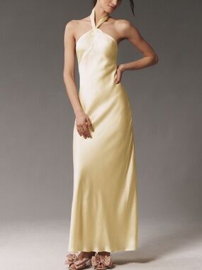 mini halter neck dress Alicia Satin Halter Mini Dress